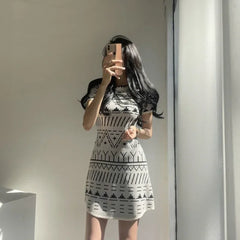 Hnewly Dresses for Women Short Crochet Sexy Daring Clothes Knitted Extreme Mini Woman Dress Harajuku New In Korean Fashion Sale