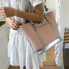 Hnewly Sweet Cute Pink Tote Bag Handbag Women Summer Y2k Shoulder Bags Backpack Female Large Capacity Casual Underarm Bag Aesthetic