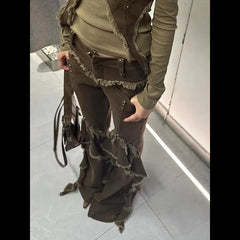 Hnewly American Retro Patchwork Jeans for Women 2025 New Straight Loose Wide Leg Pants Summer Sexy Low-waist Street Denim Pants