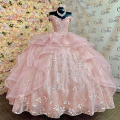 Hnewly Glittering Luxury Quinceanera Dress Ruffles Vestidos De 15 Anos Formal Party Prom Ball Gown Princess Customized