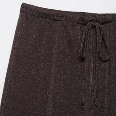 Hnewly Vintage Brown Pants Women Outfit Wide Leg Drawstring Trousers Autumn Lady Elegant Lazy Style