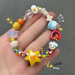 Lunivop Handmade Elastic Rope Beaded Bracelet Wristband Cute Star Stretch Bracelet Jewelry Fashion Accessory for Women Girls