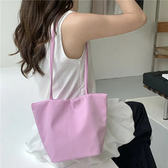 Hnewly Casual Nylon Bucket Bags for Women Handbags Fashion Designer Bag NEW Shoulder Bag Soft Light Tote Shopper Purse Female Tote Bags