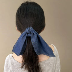 Hnewly 1PC Peopeo Cowboy Hair Rope Vintage Temperament Ponytail Large Intestine Hair Rings Korean Marble Headband Coiled Hair