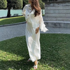 Hnewly Autumn New Fashion Style Long Sleeve Lace Cardigan Set Long Skirt Women's Wear