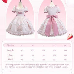 Hnewly Japanese Sweet Lolita Kawaii OP Dress Women Pink Princess Y2k Bow Ruffles Dresses Female Korea Style Design Chic Outfits