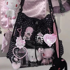 Lunivop New Polka Dot Pain Bag Handheld Large Capaci oulder Bag for Women Commuting Cosplay Con Adorable Girl Bag