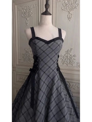 Hnewly Retro High-End Feeling Women's Dress Summer New Color Block Belted Waist Halter Full Skirt Long Dress Polyester Fiber