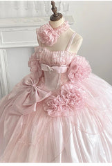 Hnewly Elegant Japanese Lolita Wedding Evening Dresses Women's Pink Dress Birthday Princess Dress Bar Mitzvah Dinner Jsk Dresses