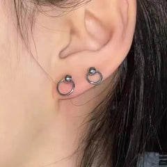 Lunivop 1PC 316L Surgical Steel Labret with Slave Ring Ball Lip Stud Ear Cartilage Tragus Helix Earring Daith Lobe Body Piercing Jewelry