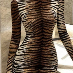 Hnewly Y2k Stripes Woman Dresses Spring Autumn Vintage Korean Fashion Vestidos Mujer Sexy Party Club Mini Dress
