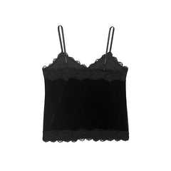 Hnewly Lace Women's Camis Tops Spring New Fashion Slim V-neck Elegant Women Ball Party Blouse Chic Youth Holiday Tops