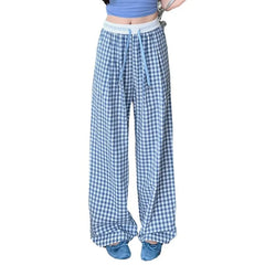 Hnewly Wide Leg Pants Jogger Womens Spring Knitted Aesthetics Pleated Lightweight Softshell Basic Leisure Breathable Detail Trousers OL