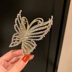 Lunivop Luxury Pearl Crystal Butterfly Hair Claw Clips For Women Girls Elegant Hairpin Geometric Crab Female Hair Accessories Gift