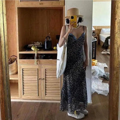 Hnewly Prom dresses Summer birthday dresses luxury one pieces midi dress evening party vacation outfis leopard dress sleeveless