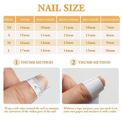 Hnewly 10Pcs Handmade Manicure Medium Almond Fake Nails New Cute Ballet Limited Nails Press On Nails Design with Adhesive Nail File Set