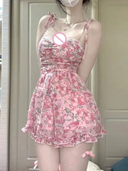 Hnewly New In Floral Dresses Short Summer Dress Woman Trendy Mini Casual Party Fairy Clothing Ladies Dresses For Special Occasions