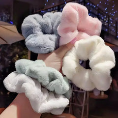 Hnewly Autumn Winter New Sweet Plush Soft Girls' Women Pompom Hair Ties Elastic Hair Band Ropes Accessories Headwear