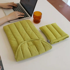 Hnewly Ins Green Laptop Sleeve Case 11 13 14 15 16 Inch HP DELL Notebook Bag Carrying Bag Macbook Air Pro 13.3 Shockproof Case Women
