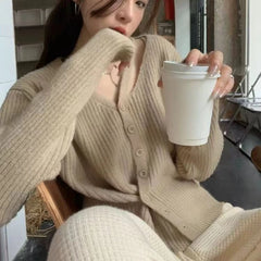 Hnewly Cut Out Cardigan for Women Soft Knit Long Sleeve Button Down Rib-Knit Sweater Jacket Teen-girl Autumn Winter Y2K Outfit