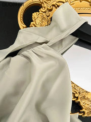 Hnewly Summer Elegant Ruffles Chic Female Midi Dresses New Classic Solid Color Fashion Chiffon Simple Casual S-L Women Dresses