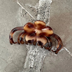 Hnewly 1PC Large 13CM Lazy Wind Temperament Grab Clip Summer Hair Volume More Translucent Curry Color System Plate Hair Clip Shark Clip