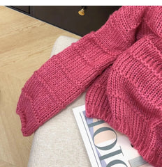 Hnewly Crop Sweater for Women Long Sleeve Boat Neck Knitted Pullover Plain Jumper Ladies Autumn Winter Casual Chic Outfit