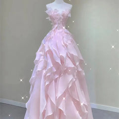 Hnewly Pink Evening Dress Women's Light Luxury Banquet Toast Birthday Adult