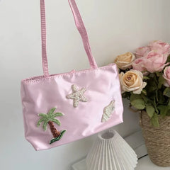 Hnewly Patchwork Embroidery Luxury Exquisite Women's Handbags Korean Sweet Y2k Aesthetic Clutches Fashion Purses Casual Top-Handle