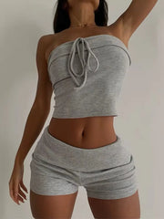 Hnewly Sexy Short sets womens 2 pieces Summer vacation oufits beach sets womens 2 pieces knitted shorts set women two pieces set new in