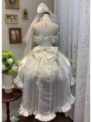 Hnewly Princess's Sweet Exquisite Ball Gown with Train Women's Slimming Elegant Tube Top Evening Dress Lolita Birthday Party Dresses