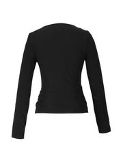 Hnewly Women's Long Sleeve Tops Casual Scoop Neck Ribbed Knit Slim Fitted Basic Tee Shirts Trendy Spring Outfits
