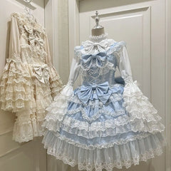 Hnewly Cosplay Japanese Strap Dress Women Bow Dress Sleeveless Lolita Sweet Dresses Clothing Kawaii Y2k Outfits Evening Party