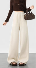 Hnewly Wide Leg Pants High Waisted Womens Fall Pleated Vertical Trackpants Tailored Minimalist Classical Adult Detail Trousers Oversize