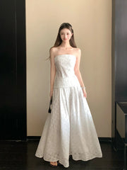 Hnewly Spring Sleeveless Strap Midi Dress Women Beach Style French Elegant One Piece Dress Korean Fashion Clothing Retro Y2k