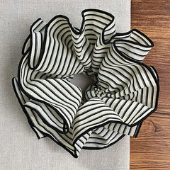 Hnewly 1PC Fresh and Simple Cloth Striped Scrunchie with a High-End Feel - Hair Ornament for Women, Suitable for Low Ponytails and Bun