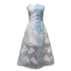 Hnewly Fashion Women Dress Sleeveless Strapless Lace Embroidery Female Summer Party Dresses New Tide