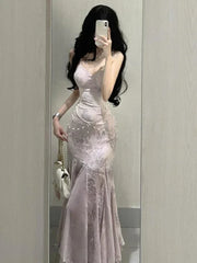 Hnewly 2000s Vintage Y2k Dress Women Bodycon Sexy Y2k Evening Party Dress Sweet Slim Elegant Office Lady One Piece Dress Korean Chic