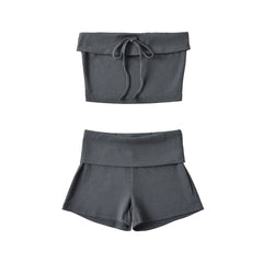 Hnewly Sexy Short sets womens 2 pieces Summer vacation oufits beach sets womens 2 pieces knitted shorts set women two pieces set new in