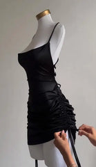 Hnewly DRESS TO IMPRESS 2024 Dress Summer High Sense Lace-up Sexy Halter Spice Bag Hip Skirt