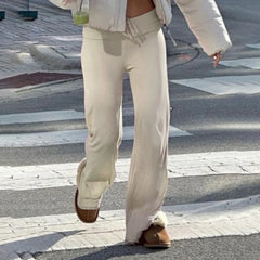 Hnewly Casual Basic Low Waist Sweatpants Korean Fashion Pink Straight Leg Trousers Slim Gym Full Length Pants Outfits Kawaii