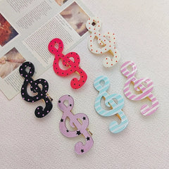 Lunivop Musical Note Polka Dot Striped Hairpins Korean Fashion Bangs Side Clips Lovely Daily Hair Accessories for Women Hair Barrettes