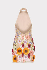Lunivop Embroidered Floral Dress Slim Fit Dress for Women Short Ball Gown Style Casual Party Wear Spring Collection