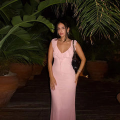 Hnewly Sexy Chic V-Neck Ruffle Trimmed Bodycon Dress with Straps Women's Clothing Summer New Dress Women's Party Dress