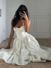 Hnewly Backless Elegant Dress Women Sexy Cleavage Chest Wrap Y2KStyle Loose Ruffles Gown Sweet Girl Prom Trend Long Bodycon