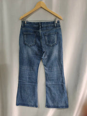 Hnewly American Retro Street Hippop Denim Jeans Low Waist Slim Fit Boot-cut Trousers Casual All-match Simple Y2k Pants Cowboy 2000s