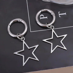 Hnewly 2Pcs New Shoes Accessories Shoes Buckles Shoes Decoration Party Jewelry Boots Snap Hook Metal Punk Big Stars Hearts Pendant