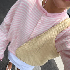 Hnewly Women Aesthetic Knitted Cardigan Sweaters Long Sleeve Button Down Slim Knitwear Tops Y2k Vintage Casual Jumper Tops