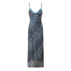 Hnewly Long dresses for women Summer bodycon midi dresses sexy vintage lace dress women elegant party leopard dress one pieces