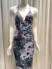 Hnewly Fashion Women Dress Sleeveless V Neck Backless Butterfly Female Summer Beach Vacation Party Dresses New Tide